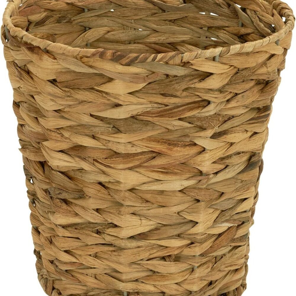 Natural Stained Hyacinth Waste Basket - Eco-Friendly Storage for Home & Office